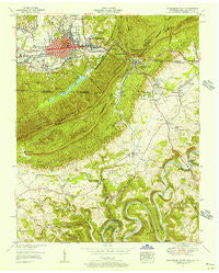 Middlesboro South Kentucky Historical topographic map, 1:24000 scale, 7.5 X 7.5 Minute, Year 1955