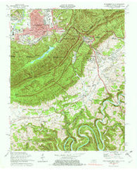 Middlesboro South Kentucky Historical topographic map, 1:24000 scale, 7.5 X 7.5 Minute, Year 1974