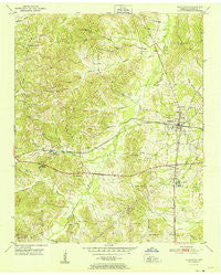 Middleton Tennessee Historical topographic map, 1:24000 scale, 7.5 X 7.5 Minute, Year 1951