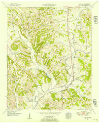 Milky Way Tennessee Historical topographic map, 1:24000 scale, 7.5 X 7.5 Minute, Year 1951