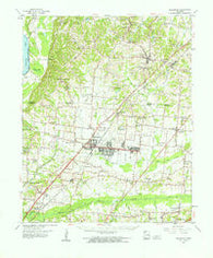 Millington Tennessee Historical topographic map, 1:62500 scale, 15 X 15 Minute, Year 1960