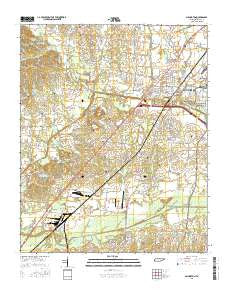 Millington Tennessee Current topographic map, 1:24000 scale, 7.5 X 7.5 Minute, Year 2016