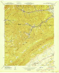 Mingo Mountains Tennessee Historical topographic map, 1:24000 scale, 7.5 X 7.5 Minute, Year 1950