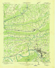 Moggasin Virginia Historical topographic map, 1:48000 scale, 15 X 15 Minute, Year 1935