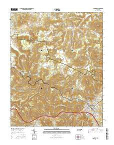 Monterey Tennessee Current topographic map, 1:24000 scale, 7.5 X 7.5 Minute, Year 2016