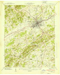 Morristown Tennessee Historical topographic map, 1:24000 scale, 7.5 X 7.5 Minute, Year 1939