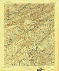 Morristown Tennessee Historical topographic map, 1:125000 scale, 30 X 30 Minute, Year 1895