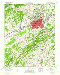 Morristown Tennessee Historical topographic map, 1:24000 scale, 7.5 X 7.5 Minute, Year 1961