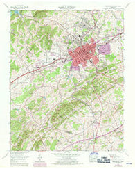 Morristown Tennessee Historical topographic map, 1:24000 scale, 7.5 X 7.5 Minute, Year 1961