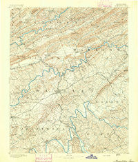 Morristown Tennessee Historical topographic map, 1:125000 scale, 30 X 30 Minute, Year 1893
