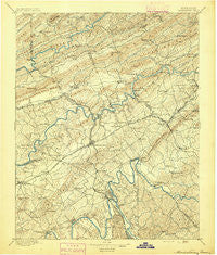 Morristown Tennessee Historical topographic map, 1:125000 scale, 30 X 30 Minute, Year 1895