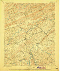 Morristown Tennessee Historical topographic map, 1:125000 scale, 30 X 30 Minute, Year 1895