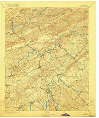Morristown Tennessee Historical topographic map, 1:125000 scale, 30 X 30 Minute, Year 1895