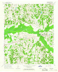 Moscow Tennessee Historical topographic map, 1:24000 scale, 7.5 X 7.5 Minute, Year 1965