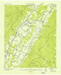 Mount Airy Tennessee Historical topographic map, 1:24000 scale, 7.5 X 7.5 Minute, Year 1935