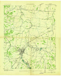Mount Pleasant Tennessee Historical topographic map, 1:24000 scale, 7.5 X 7.5 Minute, Year 1936