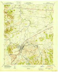 Mount Pleasant Tennessee Historical topographic map, 1:24000 scale, 7.5 X 7.5 Minute, Year 1950