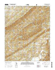 Mount Vernon Tennessee Current topographic map, 1:24000 scale, 7.5 X 7.5 Minute, Year 2016