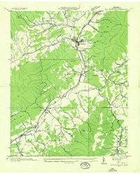 Mountain City Tennessee Historical topographic map, 1:24000 scale, 7.5 X 7.5 Minute, Year 1935