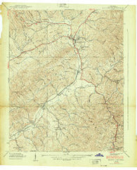 Mountain City Tennessee Historical topographic map, 1:24000 scale, 7.5 X 7.5 Minute, Year 1938