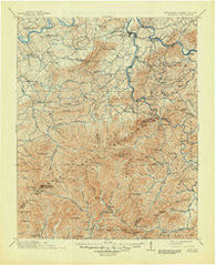 Mt. Guyot Tennessee Historical topographic map, 1:125000 scale, 30 X 30 Minute, Year 1912