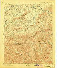 Mt Guyot Tennessee Historical topographic map, 1:125000 scale, 30 X 30 Minute, Year 1893