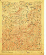 Mt Guyot Tennessee Historical topographic map, 1:125000 scale, 30 X 30 Minute, Year 1912