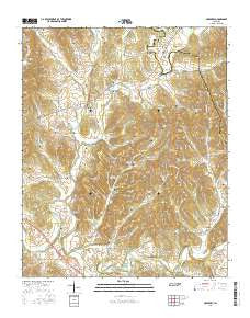 Mulberry Tennessee Current topographic map, 1:24000 scale, 7.5 X 7.5 Minute, Year 2016