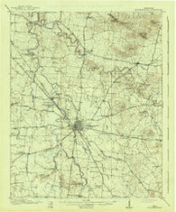 Murfreesboro Tennessee Historical topographic map, 1:62500 scale, 15 X 15 Minute, Year 1916