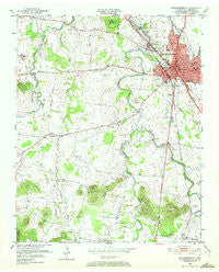 Murfreesboro Tennessee Historical topographic map, 1:24000 scale, 7.5 X 7.5 Minute, Year 1950