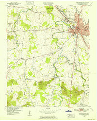 Murfreesboro Tennessee Historical topographic map, 1:24000 scale, 7.5 X 7.5 Minute, Year 1950