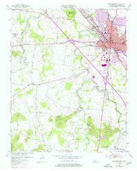 Murfreesboro Tennessee Historical topographic map, 1:24000 scale, 7.5 X 7.5 Minute, Year 1950