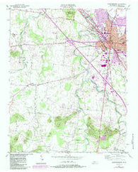 Murfreesboro Tennessee Historical topographic map, 1:24000 scale, 7.5 X 7.5 Minute, Year 1950