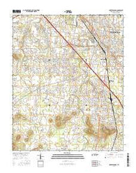 Murfreesboro Tennessee Current topographic map, 1:24000 scale, 7.5 X 7.5 Minute, Year 2016