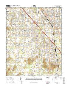 Murfreesboro Tennessee Current topographic map, 1:24000 scale, 7.5 X 7.5 Minute, Year 2016