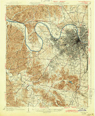 Nashville Tennessee Historical topographic map, 1:62500 scale, 15 X 15 Minute, Year 1932