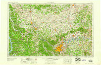 Nashville Tennessee Historical topographic map, 1:250000 scale, 1 X 2 Degree, Year 1959
