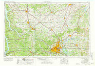 Nashville Tennessee Historical topographic map, 1:250000 scale, 1 X 2 Degree, Year 1956