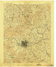 Nashville Tennessee Historical topographic map, 1:125000 scale, 30 X 30 Minute, Year 1903