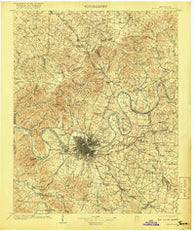 Nashville Tennessee Historical topographic map, 1:125000 scale, 30 X 30 Minute, Year 1903