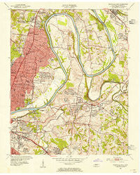 Nashville East Tennessee Historical topographic map, 1:24000 scale, 7.5 X 7.5 Minute, Year 1952