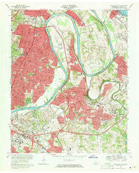 Nashville East Tennessee Historical topographic map, 1:24000 scale, 7.5 X 7.5 Minute, Year 1968