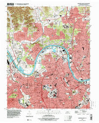 Nashville West Tennessee Historical topographic map, 1:24000 scale, 7.5 X 7.5 Minute, Year 1997