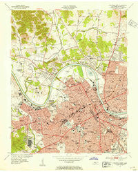 Nashville West Tennessee Historical topographic map, 1:24000 scale, 7.5 X 7.5 Minute, Year 1952