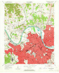 Nashville West Tennessee Historical topographic map, 1:24000 scale, 7.5 X 7.5 Minute, Year 1952