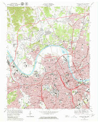 Nashville West Tennessee Historical topographic map, 1:24000 scale, 7.5 X 7.5 Minute, Year 1968