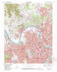 Nashville West Tennessee Historical topographic map, 1:24000 scale, 7.5 X 7.5 Minute, Year 1968