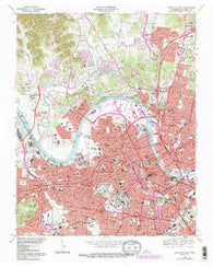 Nashville West Tennessee Historical topographic map, 1:24000 scale, 7.5 X 7.5 Minute, Year 1968