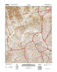 Nashville West Tennessee Historical topographic map, 1:24000 scale, 7.5 X 7.5 Minute, Year 2013