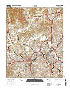 Nashville West Tennessee Current topographic map, 1:24000 scale, 7.5 X 7.5 Minute, Year 2016
